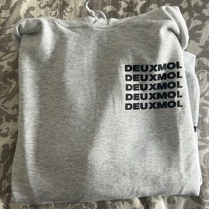 Deuxmoi grey hoodie.